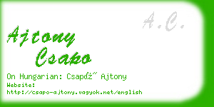 ajtony csapo business card